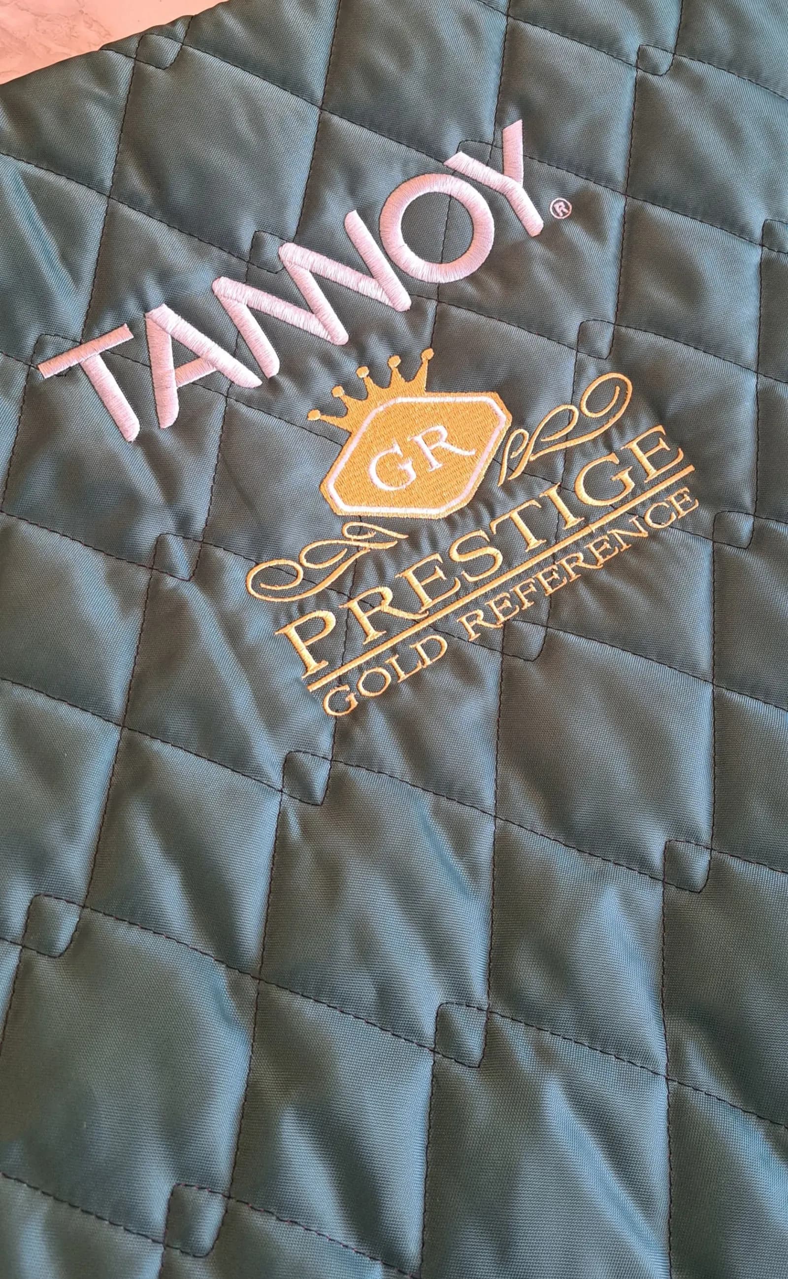 Custom made embroidered Tannoy speaker cover