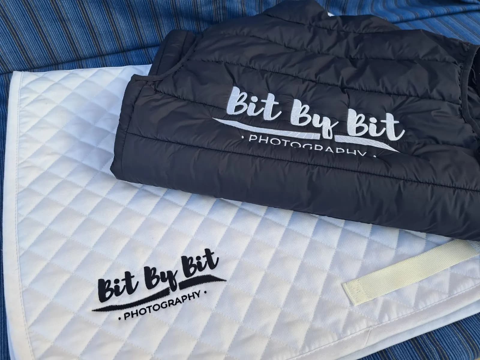 Bit by Bit photography branded gilet and saddle pad