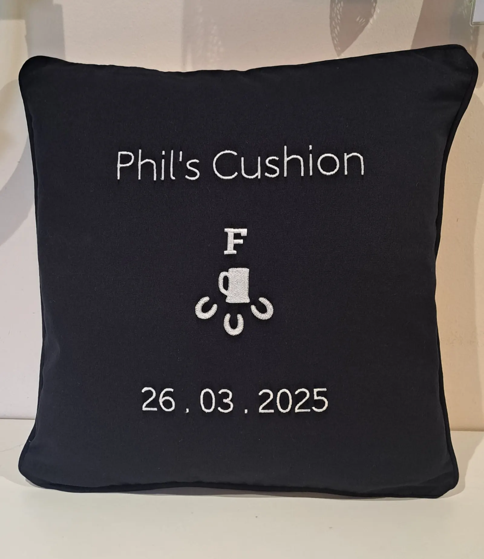 Personalised celebration cushion cover