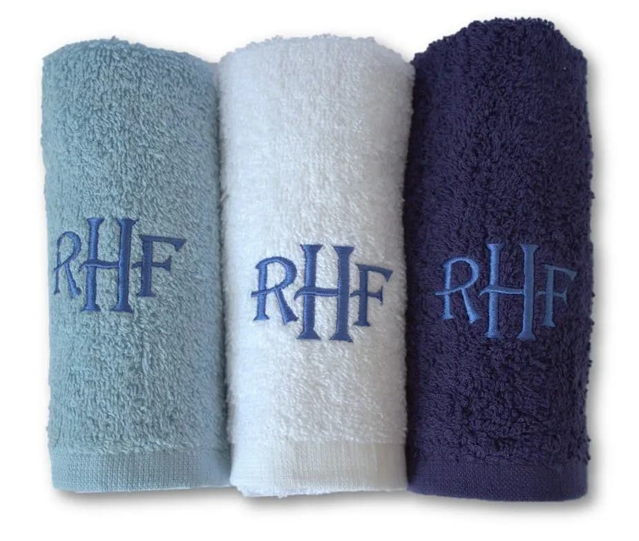 Personalised embroidered golf towels