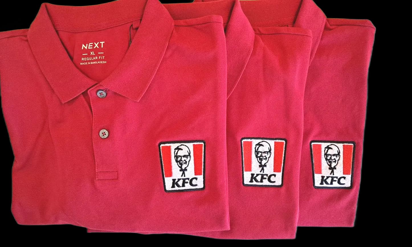 KFC branded uniform polo shirts