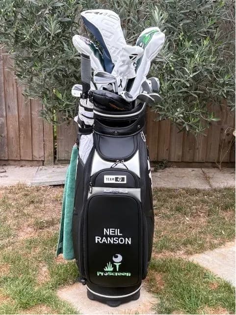 Neil Ranson personalised golf bag pocket panel
