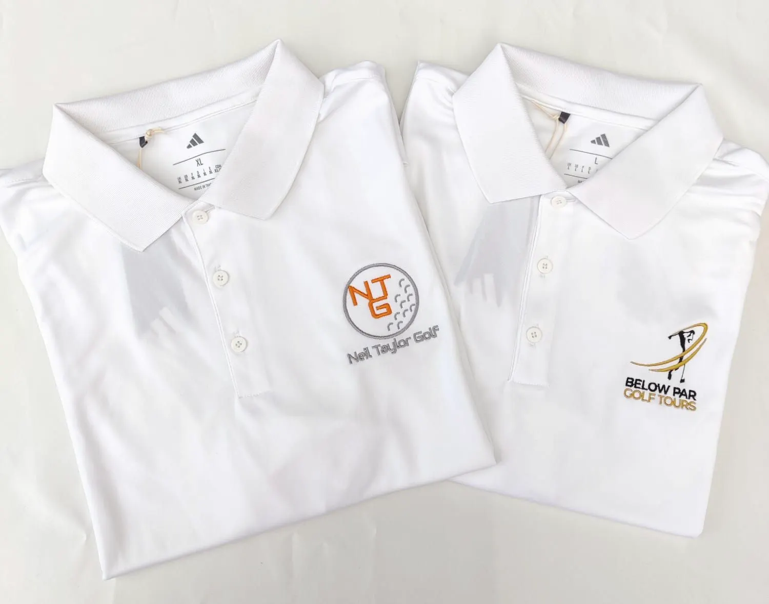 Personalised golf tour shirts for Neil Taylor Golf and Below Par