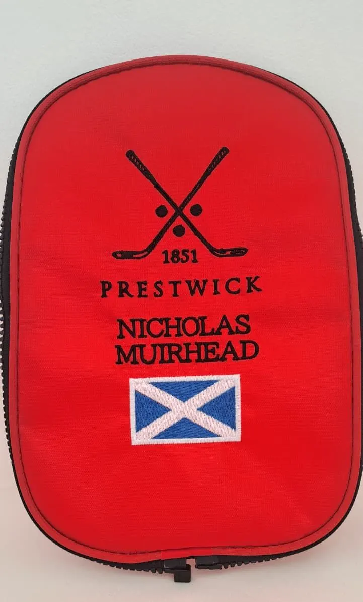 Prestwick personalised golf bag pocket panel