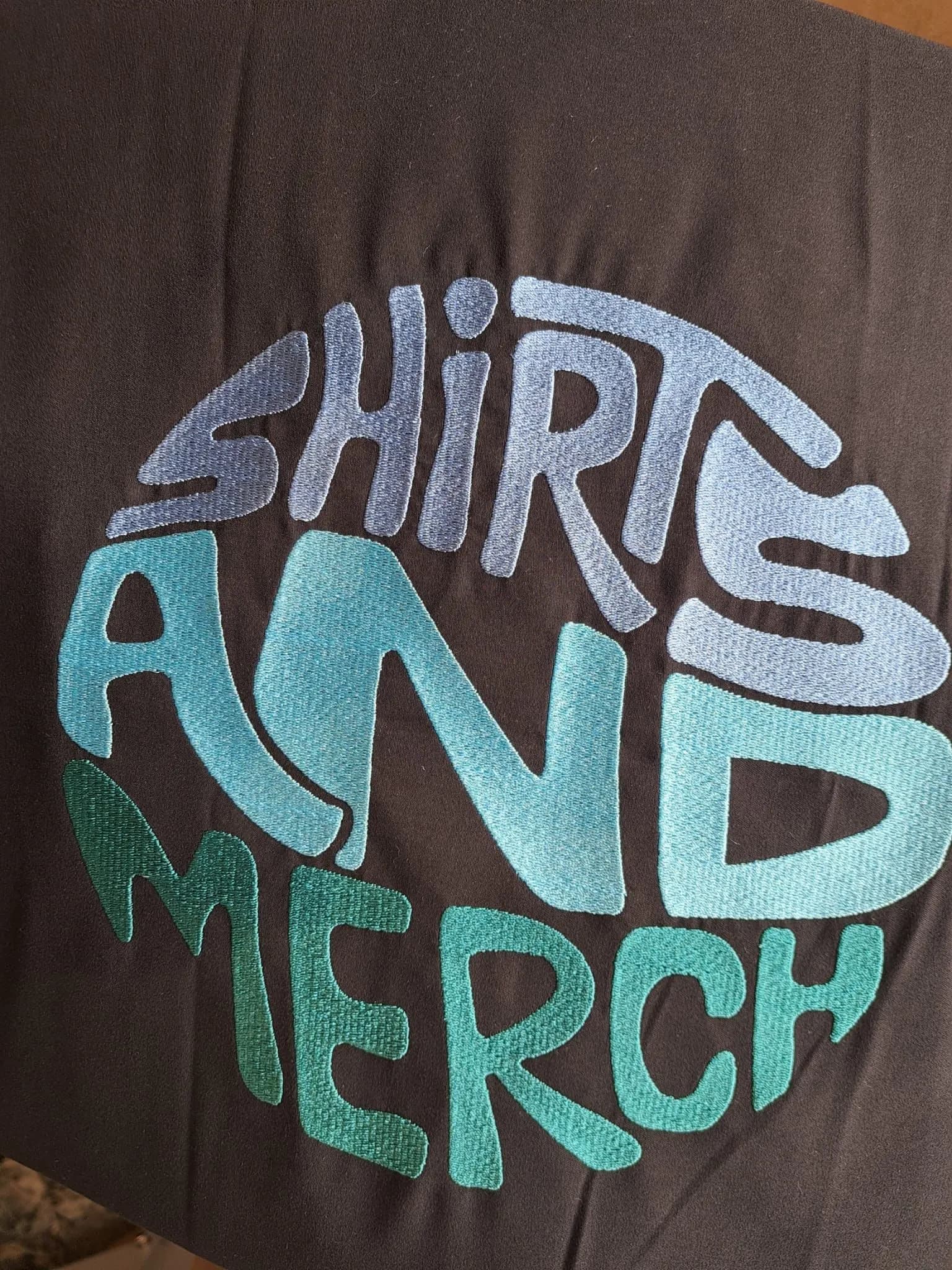 Embroidered market stall drape for Shirts And Merch