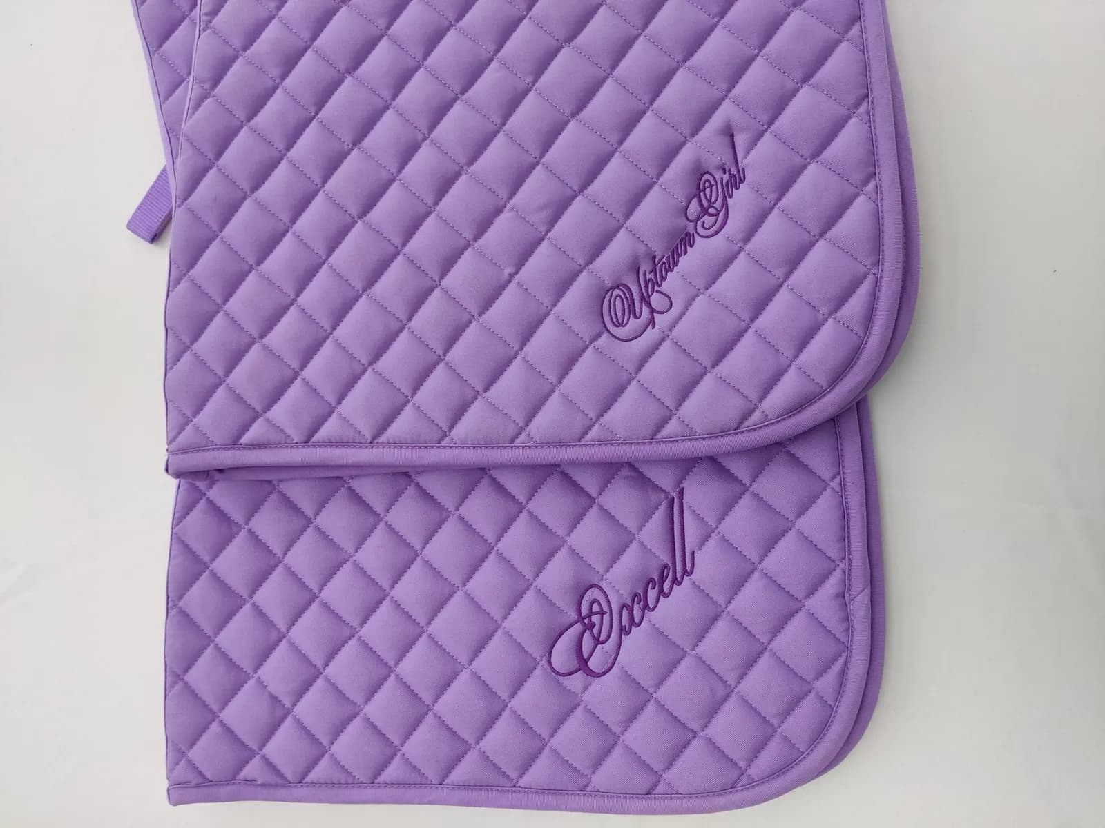Sponsored horse blanket and saddle pad embroidery