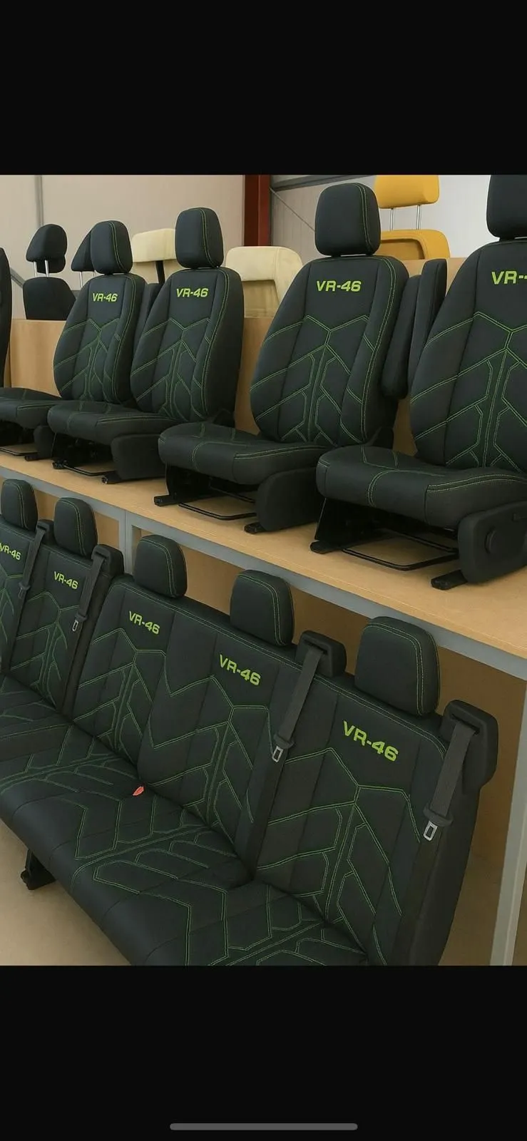 Custom made VR-46 race team seats