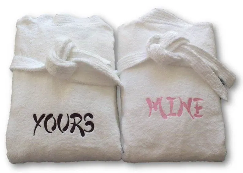 Personalised his and hers bath robes