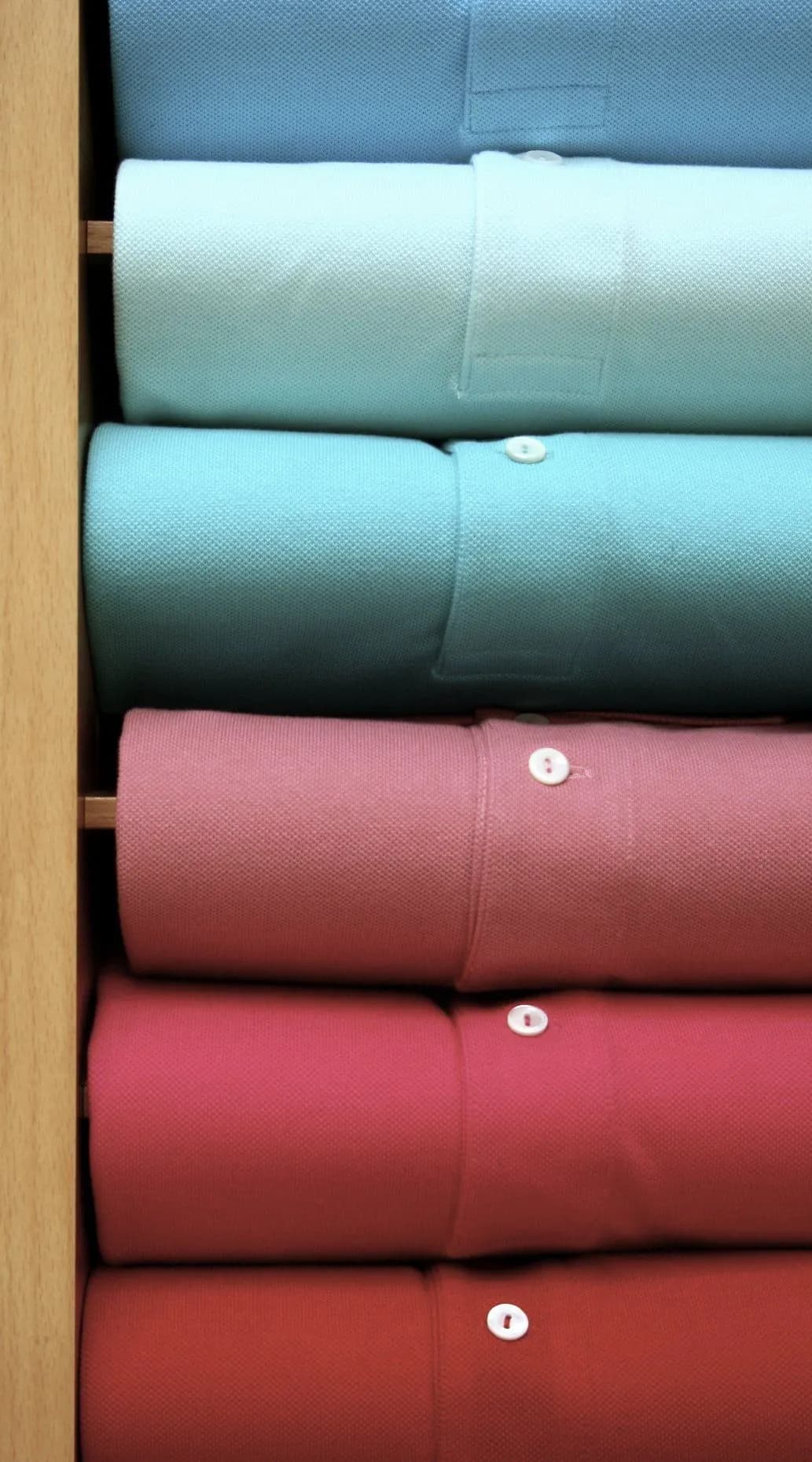 Folded Oxford work shirts