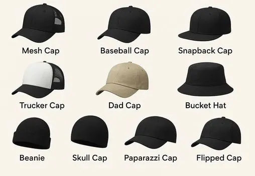 Baseball and trucker caps